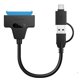 2-in-1 USB 3.0 & Type-C To SATA III Adapter For 2.5 Inch SSD HDD Hard Disk