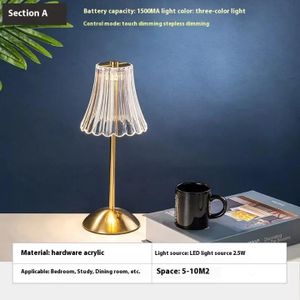 LED touch sensor table lamp rechargeable wireless reading light for bedroom hotel bar decor night light for home office use 