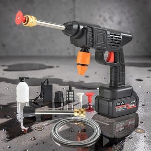 Ultra High Quality Portable 96V 12000Mah 2 Rechargeable Lithium Ion Batteries Cordless Car Washer Car Washing High Pressure Washer Gun Machine