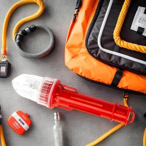 High-Intensity Flashing LED Waterproof Buoy Strobe Signal, Torpedo Marker, and Warning Flasher for Fishing Vessels