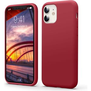 Soft Flexible Silicone Case for Apple iPhone 11, Shockproof Anti-Scratch Slim TPU Protective Back Cover (Maroon)
