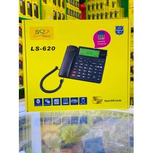 SQ  Mobile LS 620 Dual Sim GSM Wireless Landline Desktop Phone - Black 