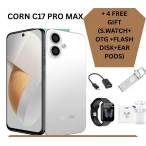 Corn C17 Max //64GB Storage +5(2+3Extended ) Ram Unlocked Cell Phone, Android 6.6"HD +WATERDROP SCREEN 13MP Main Camera,8mp Front Camera 5000mAh Dual SIM, Face ID, Smart Phone+ FREE GIFTS