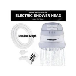 Horizon Instant Hot Electric Water Heater 5400w Electric Shower Head Faucet 3 Gear Adjustable Fast Heating Bath Shower Heater- Grey
