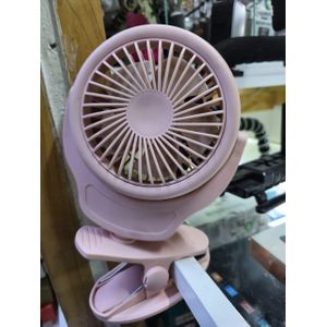 USB-Powered Mini Clip Fan with Adjustable Head – Lightweight, Rechargeable for Office & Travel
