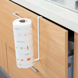 Punch-Free Hanging Tissue Holder – Cabinet Door Paper Towel Rack & Toilet Roll Organizer
