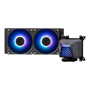 MAG CoreLiquid A15 240 AIO Liquid CPU Cooler – 240mm Radiator, Dual 120mm ARGB PWM Fans, 64.89 CFM Airflow, Intel LGA1700/1851 & AMD AM4/AM5 Support, Copper Cold Plate, Mystic Light Compatible, Black