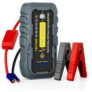 Car Battery Jump Starter with Power Bank, 12V Portable Jumpstarter Booster Pack with LED Light and Jumper Cabled for Up to 6L Petrol & 4L Diesel Engines A5