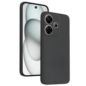 Soft Silicone Back Cover for Xiaomi Redmi 13 - Black, anti-fingerprint, anti-scratch, durable silicone case