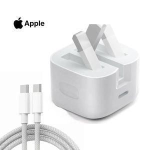 Apple 35W Fast USB C Power Adapter Plus Type C Braided Cable for Iphone 16 17 Pro Max Fast charger Type C Wall Plug for Iphone 17 Pro Max/17/ 16 Promax/15 pro Max/15 Pro/15/15 Plus, Ipad + Free 1 M braided Type C cable