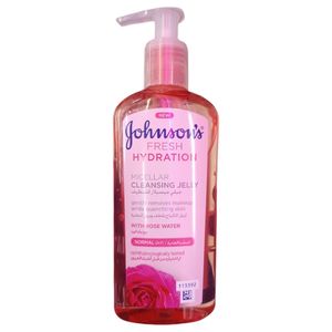Johnson's Fresh Hydration MICELLAR CLEANSING JELLY Gently Removes Makeup WITH ROSE WATER Normal Skin jm