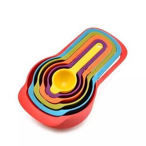 Colorful Measuring Cup And Spoon Set - 6 Pcs