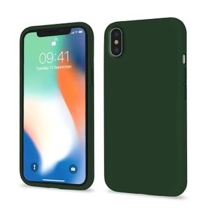Soft Flexible Silicone Case for Apple iPhone X/XS, Shockproof Anti-Scratch Slim TPU Protective Back Cover (Teal Blue-Green)