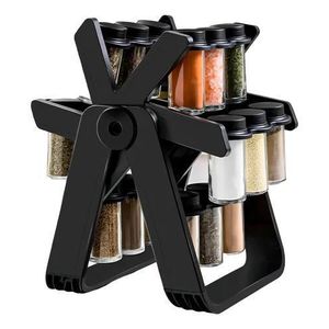 Windmill 18-Jar Rotating Spice Rack – 360° Kitchen Organizer