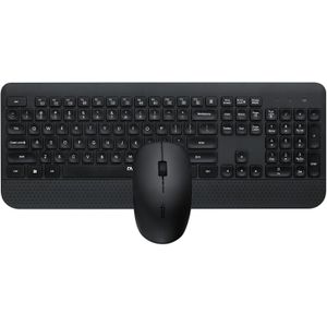 Rapoo X3500 Wireless Keyboard and Mouse Combo – Full-Size Wireless Desktop Set, 2.4GHz Connection, 1000 DPI Optical Mouse, Single Nano USB Receiver, Long Battery Life – Black