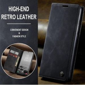 Apple iPhone 16 Pro Max Black Retro Flip Wallet Suede Leather Cover Case – All-Round Protection with Card Holder, Card Slots, Magnetic Closure, Foldable Stand