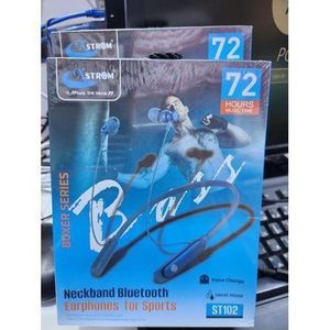 Xstrom Bluetooth Neckband Earphones with Fingerprint Touch Control – Noise Cancelling, Voice Change, Sweatproof Wireless Earphones, 72 Hours Work Time, Type-C Charging