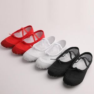 Pink canvas ballet shoes