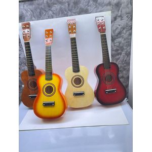 21 Inch Folk Acoustic Guitar Beginner Music Instrument 6-String Guitar for Home School Kids Music Class Supplies