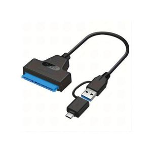 Cable Adapter USB 3.0 to SATA 2-in-1 for 2.5/3.5 inch hard drives/SSD with UASP and DC port