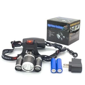 High Power LED Headlamp 3 Bulb with USB Charging and Strong Illumination