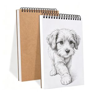 60-page A4 Sketch Book, Thick Drawing Paper Notebook with Hardcover, Spiral Bound Art Pad for Sketching Drawing Colored Pencils Watercolor