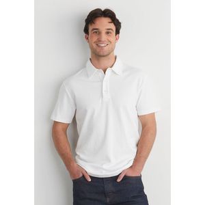 Classic White Polo Shirt – Short Sleeve with Collar