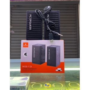 Kisonli KS-13 Desktop/Laptop Speakers – Compact 2.0 USB-Powered Stereo Sound System for PC, Home & Office Use