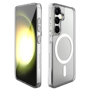 Samsung Clear MagSafe Case with Strong Magnetic Ring, Hybrid Protection, and Slim Lightweight Fit for Galaxy S24 Plus - Transparent Crystal Design