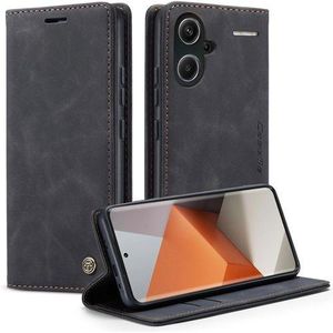 Caseme Retro Wallet Flip Cover for Redmi Note 13 Pro Plus(+) 5G – Premium PU Leather Kickstand Case with Card Slots & Magnetic Closure