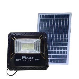 Dp Light Maintenance-Free Build Quality Ensured Durability 100 Watts Solar Flood Light with High Lumen Output, IP66 Waterproof Casing, Inbuilt Large Battery, Automatic Light Detection, Remote Control Operation