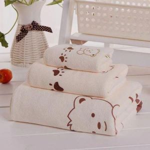 White Label 3Pcs Kid's Bath Towels - Off-White