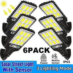 6pcs Solar Light Bright Solar Outdoor Lights Solar Powered Street Motion Sensor Lights 