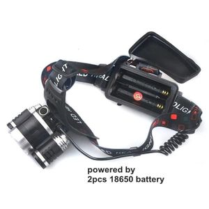 High Lumen Rechargeable Headlamp 3 Bulbs Outdoor Telescopic Focus Zoom Light