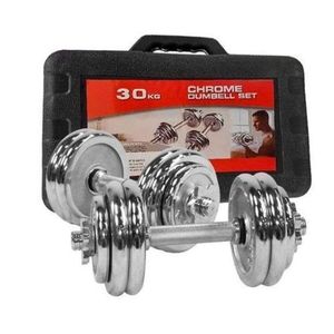 30KG ADJUSTABLE DUMBELL TO BARBELL WEIGHT SET WITH CONNECTOR