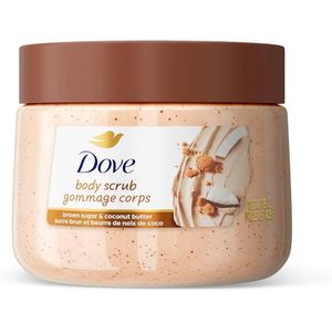 Dove  Brown Sugar and Coconut Butter Body Scrub Exfoliates and Deeply Nourishes for Smooth, Radiant Skin 15 oz