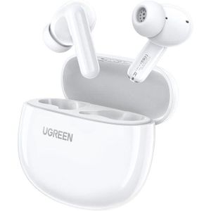 Ugreen  HiTune P3 WS207 True Wireless Earbuds White – Bluetooth 5.4 – 28H Battery – 12mm Drivers – AI ENC Clear Calls – Low Latency Gaming Mode – Fast Charging – IPX5 Waterproof – Touch Control Wireless