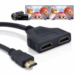 GALUIN Hdmi Compatible Splitter Cable Video Switch Adapter Output Hub X Box Ps3 4 Dvd Hdtv Pc Laptop TV Hd 1080p 1 Input 2