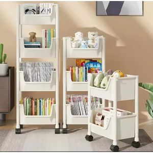 4-layer trolley storage rack