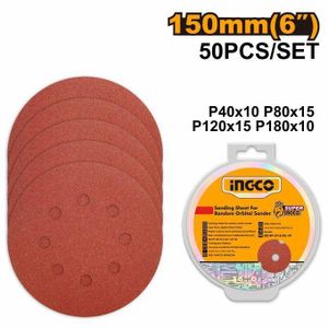 Ingco AKRS1500511 Sanding sheet for random orbital sander Size:150mm