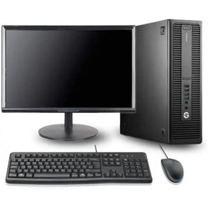 HP Refurbished EliteDesk 800 G2 SFF Desktop PC Bundle – Intel Core i7-6700, 8GB RAM, 500GB HDD, 22” FHD Monitor, VGA & DisplayPort, Business Desktop Set 
