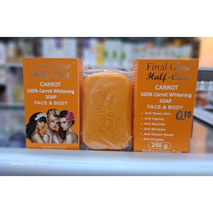 Final glow half cast carrot whitening face and body soap
