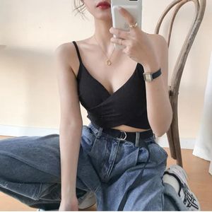 2022 Sexy Women Sleeveless Short Crop Tops Ladies Vest Casual Tank