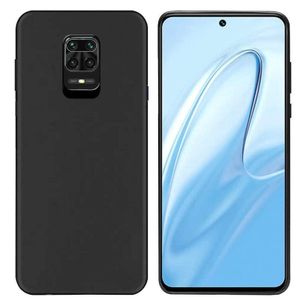 Soft Flexible Silicone Case for Xiaomi Redmi Note 9 Pro, Shockproof Anti-Scratch Slim TPU Protective Back Cover (Black)