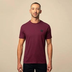 Polo Mens Logo Badge Short Sleeve Tee - Burgundy 