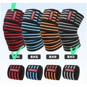  a pair for Knee Wraps Men Fitness Weight Lifting Elastic Bandage Compression Knee Support Sports Strap Knee Protector Bands Pad