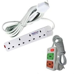 Power King HOME BEST 4 WAY POWER EXTENSION WITH LONG CABLE +FREE POWER EXTENSION