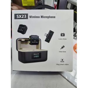 SX23 Wireless Lavalier Microphone with Dual Clip On Mics for Live Streaming and Interviews