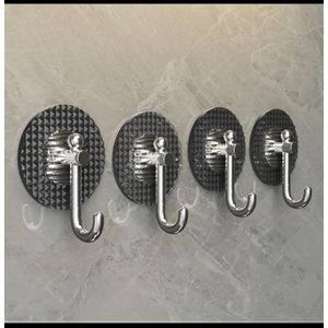 Hook 2PCS No-Drill Self-Adhesive Wall Hooks – Heavy-Duty Waterproof Wall-Mounted Key & Towel Holders