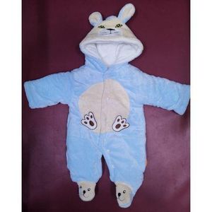Fashion Rompers Heavy Romper Warm And Soft- Blue